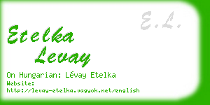 etelka levay business card