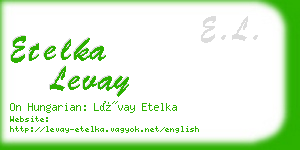 etelka levay business card
